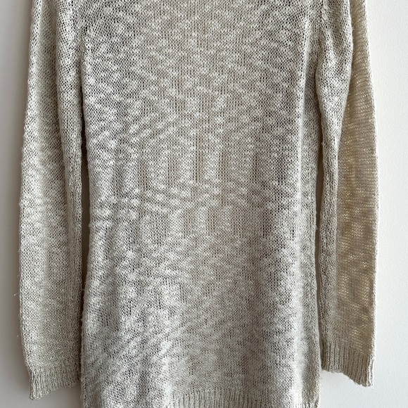 Wet Seal Open Front Long Knit Cardigan, Tan, Size Medium - Picture 13 of 16